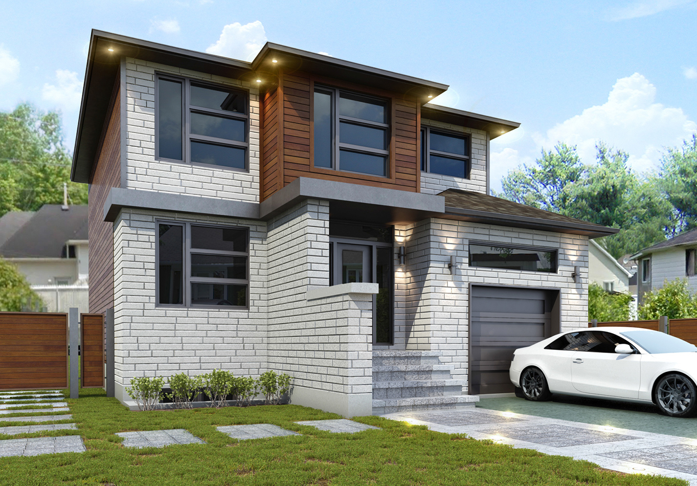 Maison 3D Laval, construction neuve, rendu photoréaliste, 3d rendering, Montréal, Québec