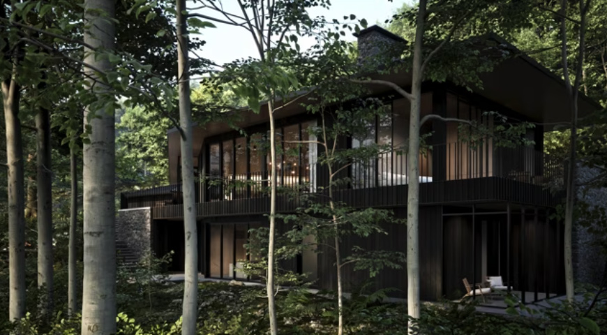 Nahtalie Thibodeau Architecte, Résidence des Lacs, animation 3d, architecture 3d, rendu photo-réaliste, 3d rendering, Montréal, Québec