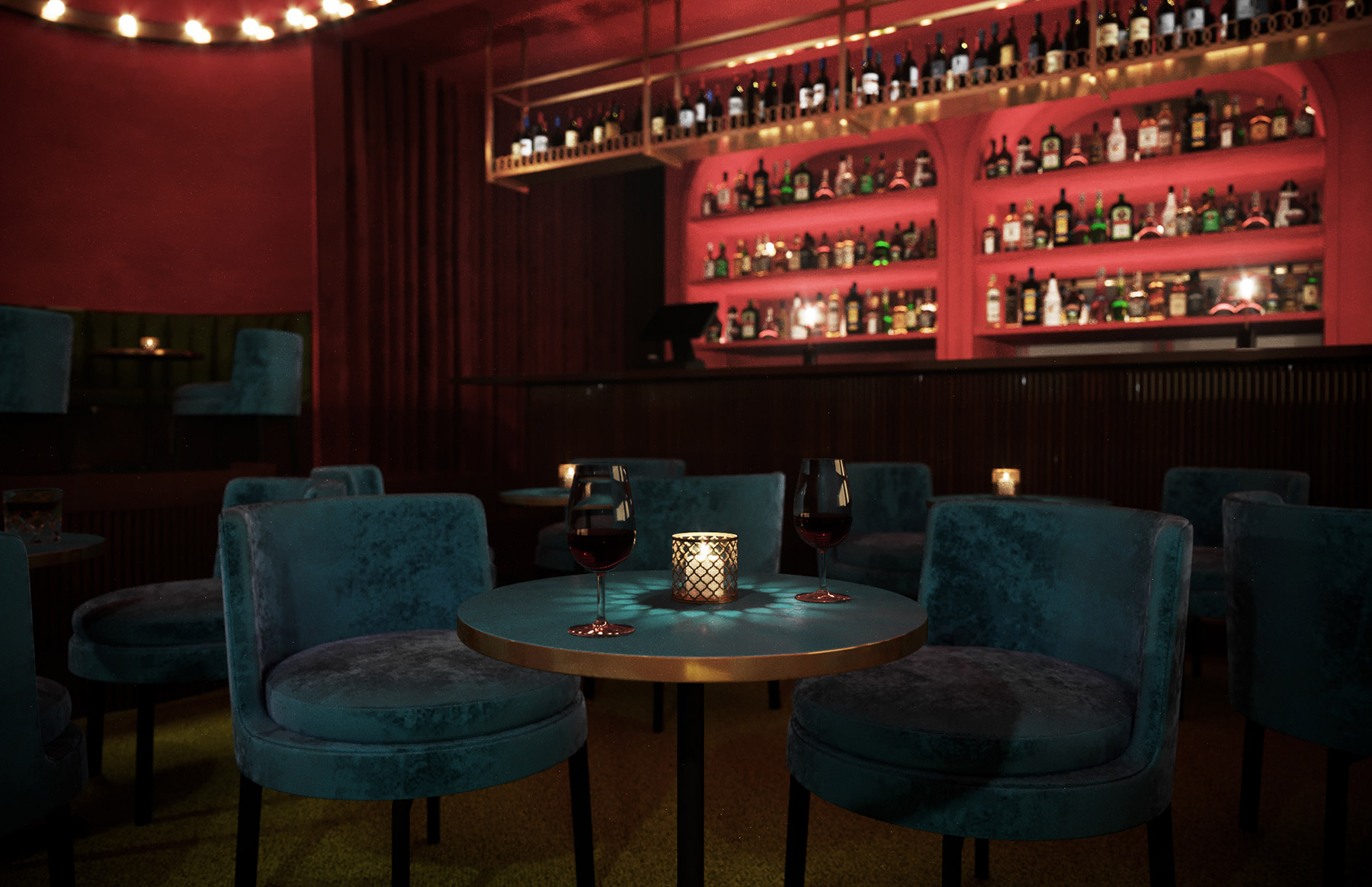 Cabaret, Bar, Prince-Arthur, rendu photo-réaliste, 3d rendering, Montréal, Québec