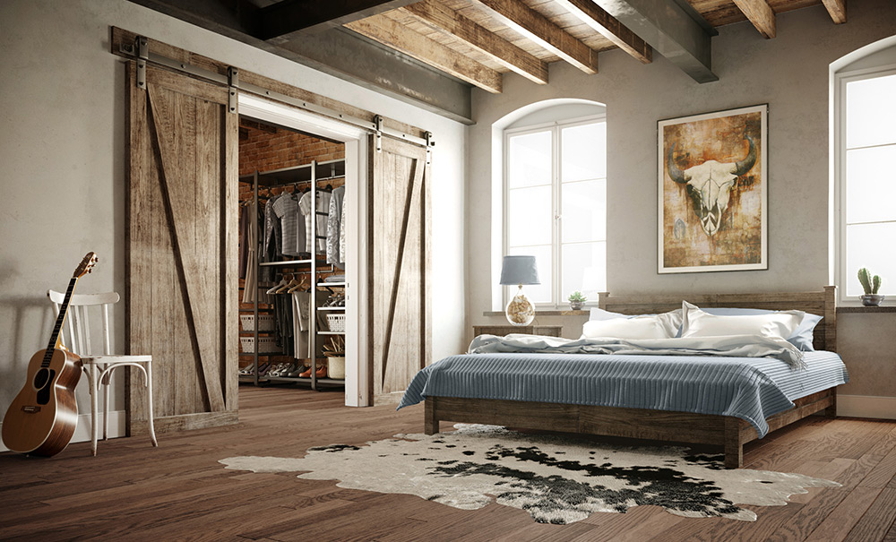 Chambre 3D, wild west, plancher, rendu photo-réaliste, 3d rendering, Montréal, Québec